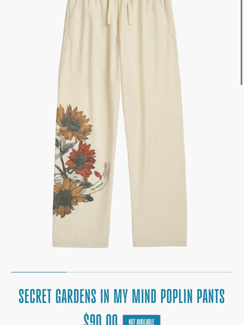 Taylor Swift Secret Gardens in My Mind Pants